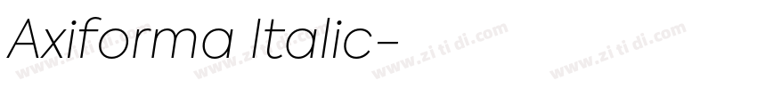 Axiforma Italic字体转换
